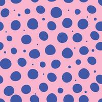 Colorful Polka Dot Pattern on Pink Background vector