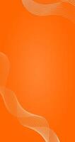 orange Abstract background with wavy lines illustration design. vector