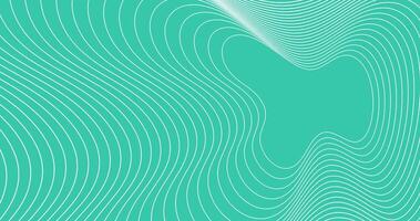 Abstract background with wavy lines in green colors illustration vector