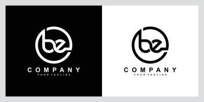 Alphabet letters Initials Monogram logo BE, EB initial. vector