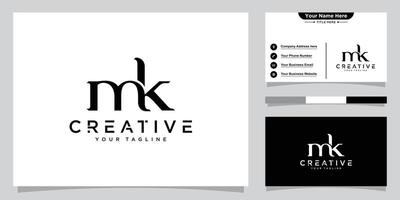 Initial MK, KM Alphabets Letters Logo Monogram vector