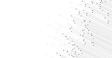 Abstract dot point connection with line on white background. vector