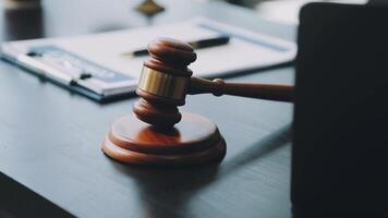 A judge's gavel on a desk video