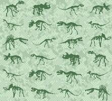 Seamless pixel background with dinosaurs. vector