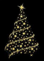 A card with a Christmas tree. vector