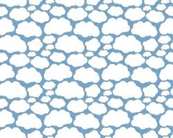Seamless blue background with white clouds. vector