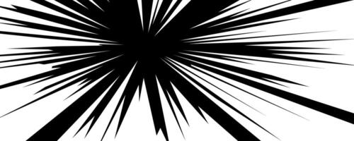 Striking black and white burst pattern with sharp lines converging at a center point. This abstract artwork creates a sense of dynamic motion and energy. vector