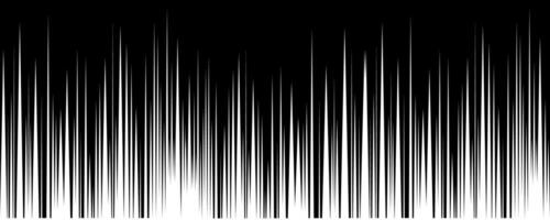 An abstract monochrome pattern resembling a soundwave. The design features tall, irregular vertical lines in black and white, creating a dynamic visual rhythm reminiscent of audio waves. vector