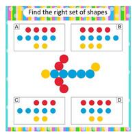 Logic puzzle for children. Find the correct set of cartoon plane. Answer is A. vector