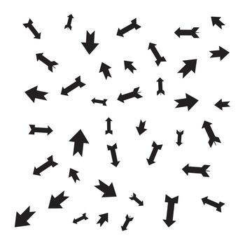 Trendy Various Random Arrows Pattern vector