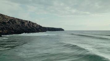 A view of the ocean from a cliff video