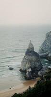A view of the ocean and some rocks video