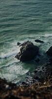 A view of the ocean from a cliff video