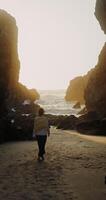 A person walking on the beach video