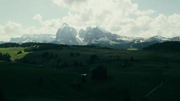 A view of the mountains from above video