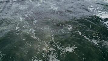 An aerial view of the ocean with waves video