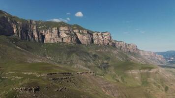 A mountain range with a valley in the middle video
