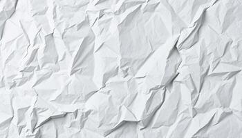 Crumpled White Paper Texture with Abstract Patterns and Rough Surface for Backgrounds photo