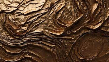 Golden Textured Background with Intricate Folds and Shiny Metallic Surface Design photo