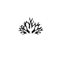 Minimalist Black and White Emblem Depicting a Crown of Branches and Eyes on a Pristine White Background. vector