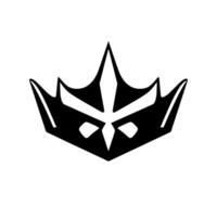 Bold Black and White of a Stylized, Geometric Crown with Sharp Angles and a Modern Aesthetic. vector