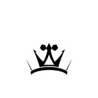 Minimalist Royal Crown in Black Ink on White Background, Symbolizing Authority and Power vector