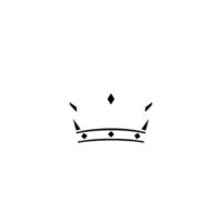 Minimalist Black and White Crown on a White Background, Modern , Symbol of Royalty, Element. vector
