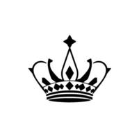 Intricate Black and White Crown Illustration, Regal Emphasizing Geometric Shapes and Royal Symbolism. vector