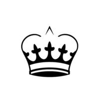 Minimalist Black Crown Illustration on White Background, Featuring a Simple Royal Symbol and Elegant . vector