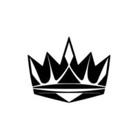 Striking Black and White Crown Geometric , Simple Elegance, Royal Symbolism on a Clean White Background. vector