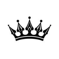 Ornate Black Crown Elegant Royal Symbol in a Simple, HighContrast Style Against a White Background vector