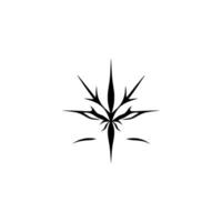 Abstract Minimalist Floral Emblem with Dark Gray and Beige Elements Centered on a White Background. vector