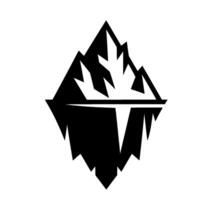Minimalist Black and White of a Mountain and its Reflection, Symbolizing Strength and Wilderness. vector