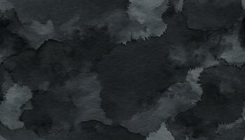 Abstract Watercolor Texture in Black and Gray Tones on Textured Paper Background photo