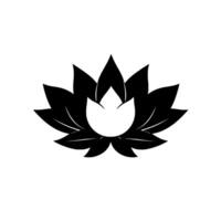 A symmetrical black and white minimalist lotus flower , representing peace, purity, and harmony on white backdrop. vector