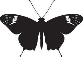 Moth Crawling Body low to the surface with legs extended and moving in a slow, deliberate pattern. full length silhouette black illustration vector
