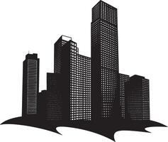 building silhouette style black illustration vector