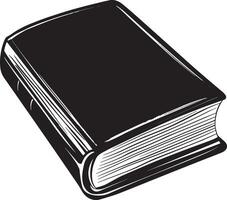 Minimalistic Book Icon A simple black illustration of a book, designed for clarity and easy recognition. vector