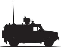 Emergency Response Van A silhouette of a high-tech communication-equipped vehicle. vector