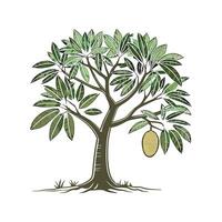 Artistic Representation of Jackfruit Tree vector