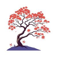 Japanese Maple Leaf Art on Clean Background vector