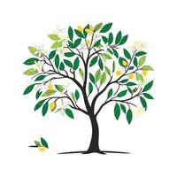 Charming Lemon Tree Botanical Artwork vector