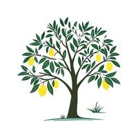 Stylish Lemon Tree Unique Illustration vector