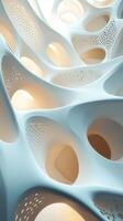 Intricate design of a luminous abstract structure in light colors photo