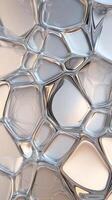 Translucent shapes on a neutral background. photo