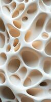 Intricate texture of porous material in soft neutral tones photo