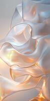 Light flows through translucent fabric creating soft forms photo