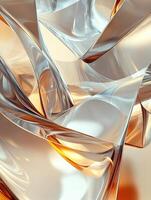 Abstract design featuring flowing translucent shapes photo