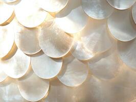 Decorative wall with shimmering circular elements photo