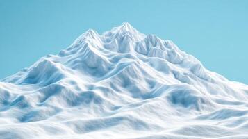 Snowy mountain peak under a clear blue sky at daytime photo